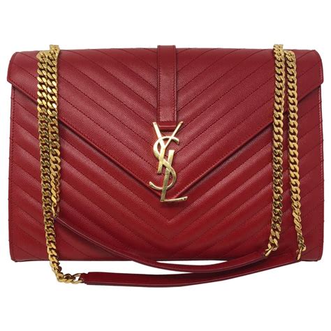 ysl red handbag|ysl bags red color.